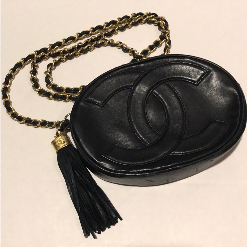 Chanel CC Logo Lambskin Shoulder Bag